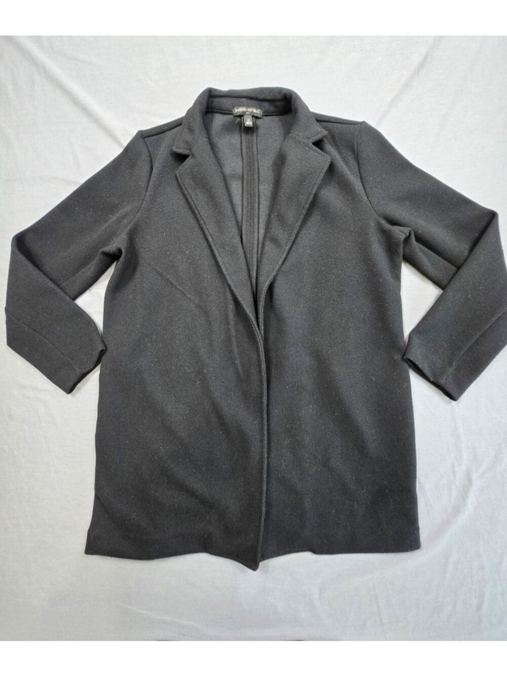 Banana Republic Medium Womens Open Cardigan Blazer Black Lightweight